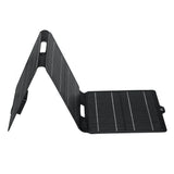8W / 12W / 15W / 21W / 30W / 36W ETFE foldable solar charger — folding panel hinge at angle