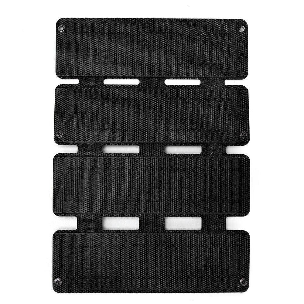 8W / 12W / 15W / 21W / 30W / 36W ETFE foldable solar charger — four-section folded charger unfolded