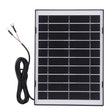 8W camera solar panel — black panel with fork lead