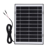 8W camera solar panel — black panel with fork lead