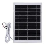 8W camera solar panel — white panel and fork lead