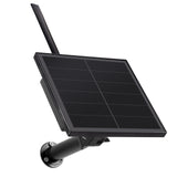 8W solar panel front view with rear enclosure and adjustable mounting bracket