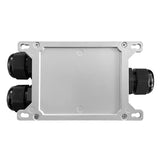 Rear metal enclosure and mounting tabs of the 90W PoE injector