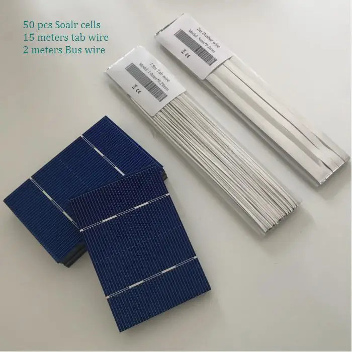 78mm x 52mm Polycrystalline Solar Cells - 50-Pack Options