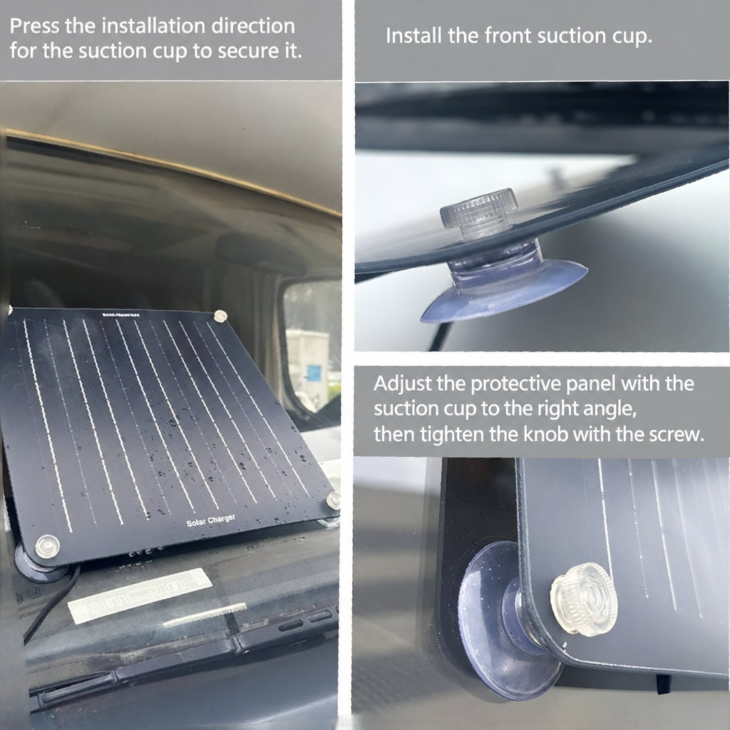 12W Solar Battery Charger & Maintainer Panel for Cars and Boats