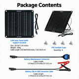 12W Solar Battery Charger & Maintainer Panel for Cars and Boats