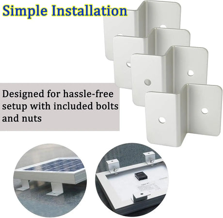 Aluminum Solar Panel Z Brackets - 4, 8 or 16 Pieces