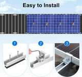 30cm Trapezoidal Roof Solar Rail Kit - 4/6/10 Pack