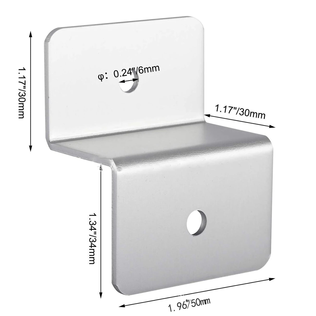 Aluminum Solar Panel Z Brackets - 4, 8 or 16 Pieces