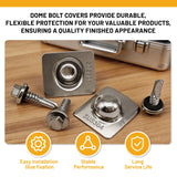Stainless Steel Dome Bolt Caps - 20/30/50 Pack