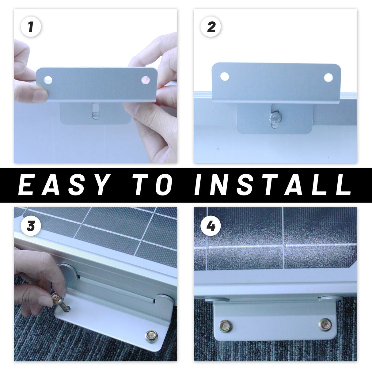 RV Solar Panel Z Bracket Kit - 4/8/16 Piece Sets