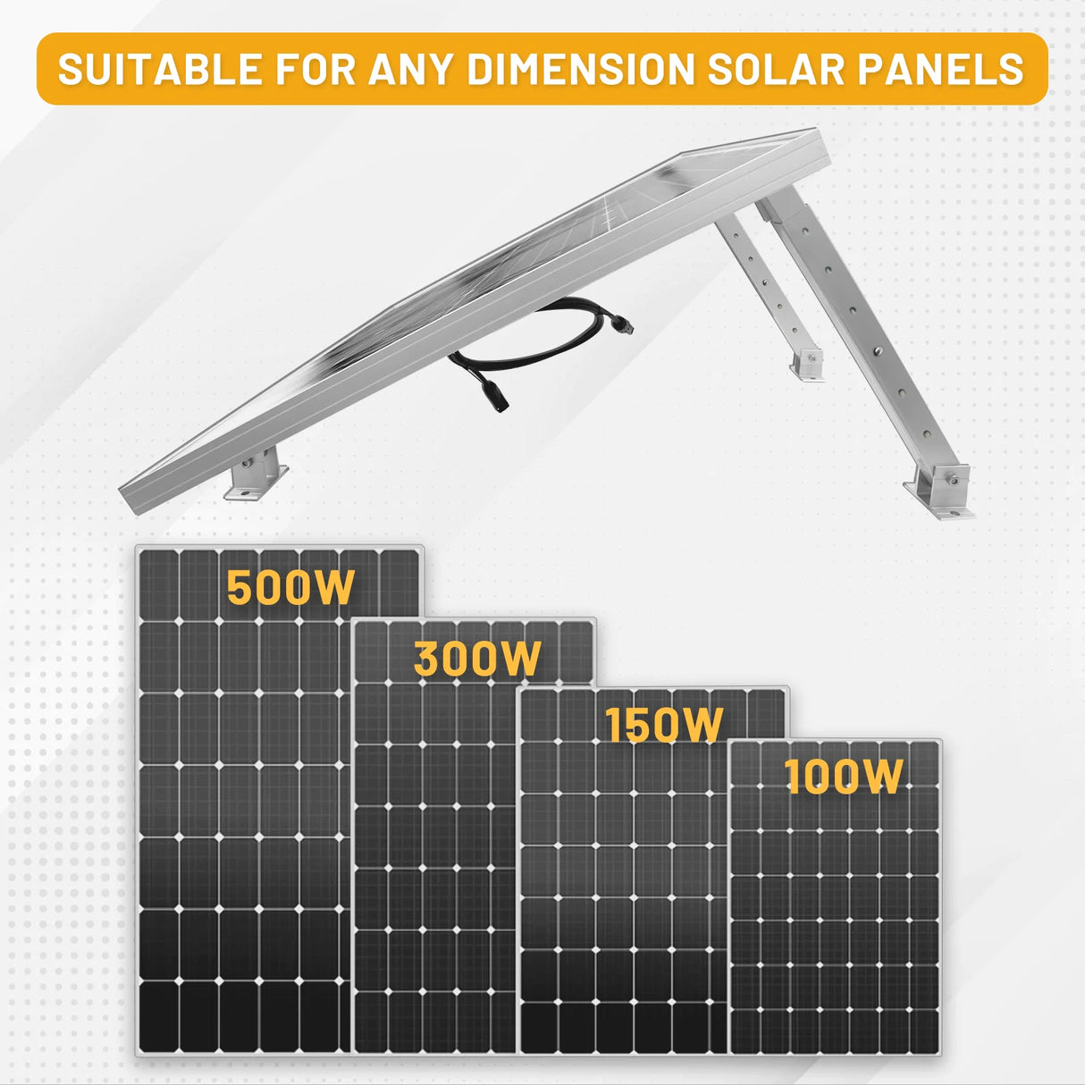 Support inclinable réglable pour panneau solaire sur toit de camping-car