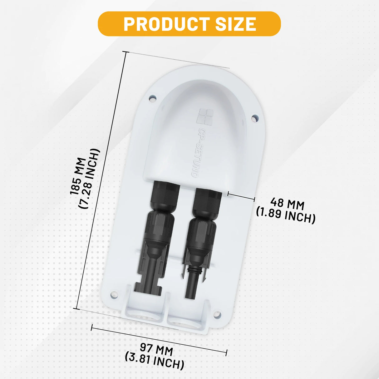 ABS Solar Cable Entry Gland for RV Roofs - Black or White