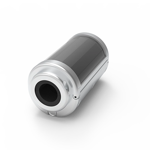 LS-3V7WD11010 cylindrical galloping monitoring node with an integrated curved solar surface.