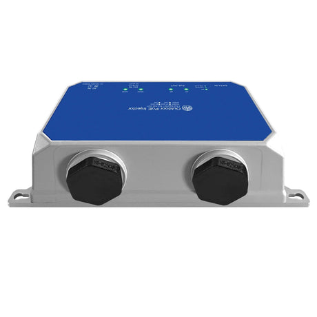 Zijaanzicht van de behuizing van de outdoor AC/DC-PoE-injector