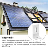 Aluminum solar panel L bracket shown with a roof-mounted photovoltaic panel