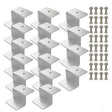 Sixteen aluminum solar panel Z brackets with matching bolts