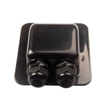 Black solar cable entry gland front view