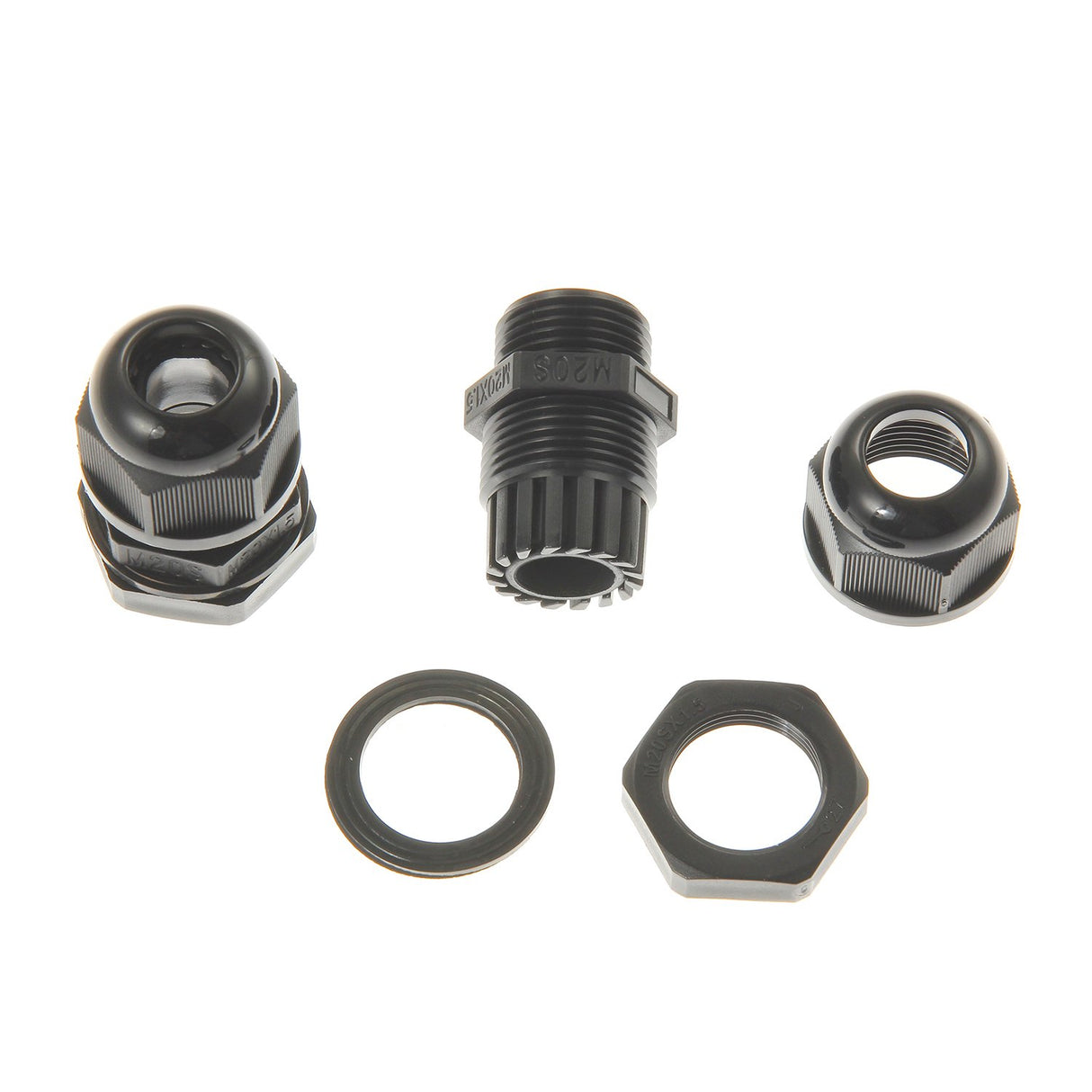 Black solar cable entry gland replacement parts and seals