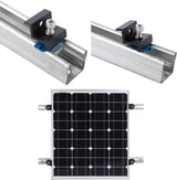 Black solar panel end clamp installation angle
