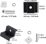Black solar panel mounting rail and clamp component details