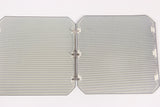 Three dog bone tabbing wires connecting two C60 solar cells