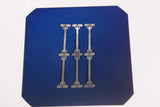 Three C60 dog bone tabbing wires positioned on a solar cell
