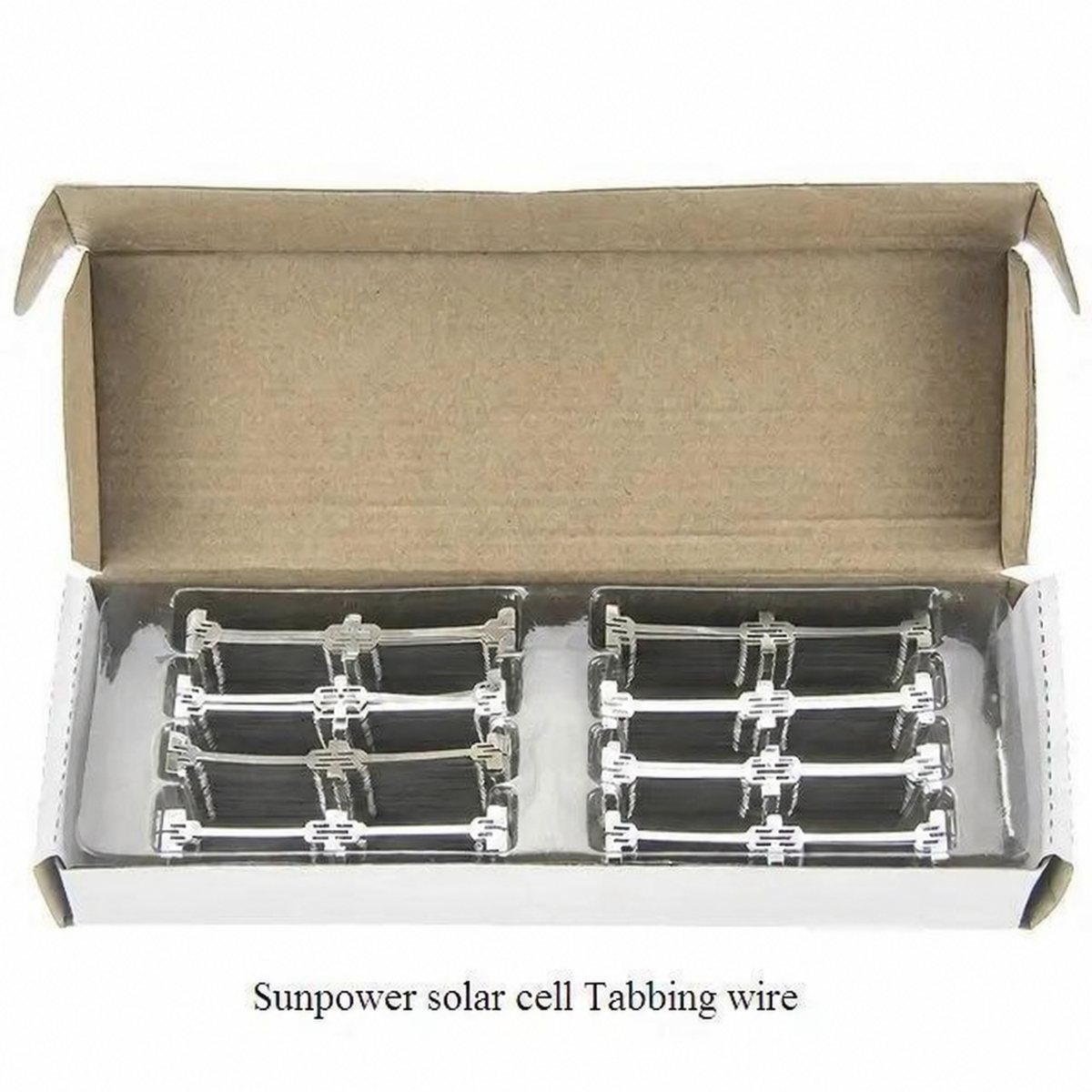 Debranded boxed set of C60 dog bone solar cell tabbing wire