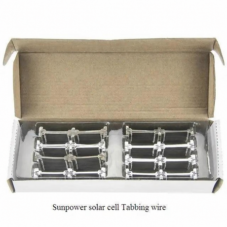 Debranded boxed set of C60 dog bone solar cell tabbing wire