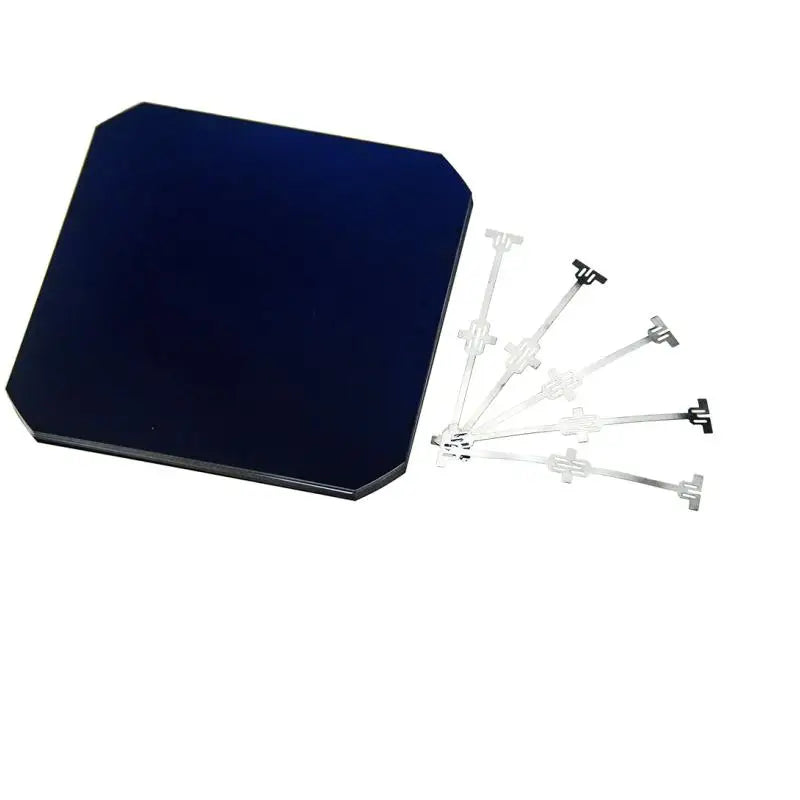 C60 solar cell with matching dog bone tabbing strips