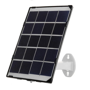Front view of the 5W solar panel with mounting arm