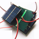0.55W 3V Epoxy Mini Solar Panel with Wires, 60 × 55mm — stacked wired mini panels