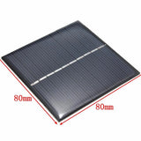 0.8W 5V Epoxy Mini Solar Panel, 80 × 80mm DIY Board — 80mm dimension diagram