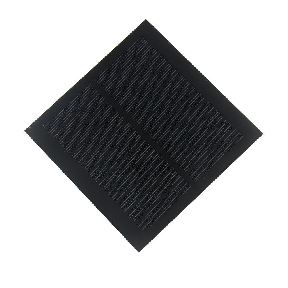 1.3W 5.5V Mini Solar Panel, 98 × 98mm PET Module — square panel front