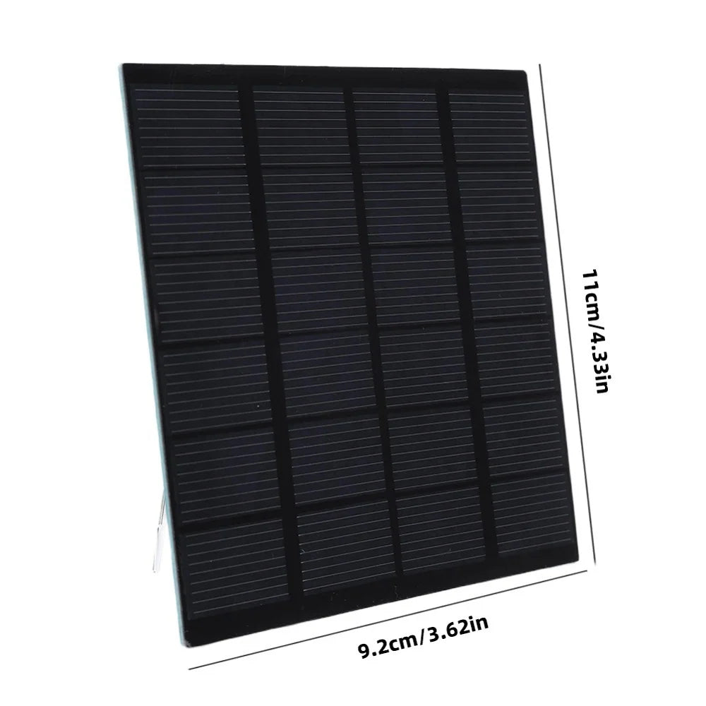 1.5W 6V PET Mini Solar Panel, 110 × 92 × 2mm DIY Module — panel front with dimensions