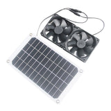 10W 12V Dual-Fan Solar Ventilation Kit with 3m DC Lead — assembled dual fan kit