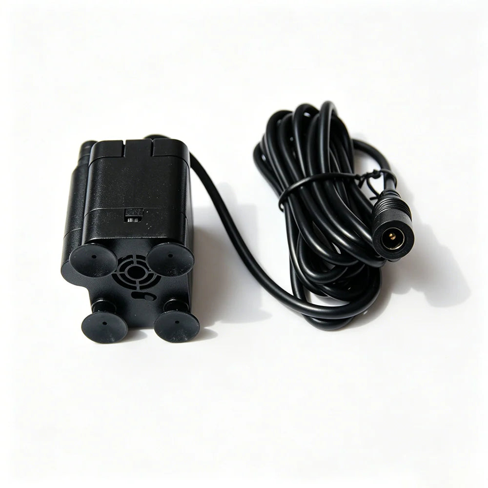 10W 12V Solar Fountain Pump Kit with 3m DC Cable — pump and connector