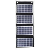 10W, 15W or 20W EVA Folding Solar Charger with Dual USB-A — four-fold charger open
