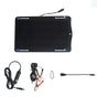 10W 18V Solar Battery Maintainer with Car Plug and Clip Leads — panel and full cable kit