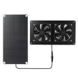 10W Dual-Fan or 5W Single-Fan Solar Ventilation Kit — 10W panel with dual fan