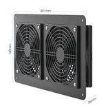 10W Dual-Fan or 5W Single-Fan Solar Ventilation Kit — dual fan size diagram
