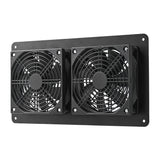 10W Dual-Fan or 5W Single-Fan Solar Ventilation Kit — dual fan angled view