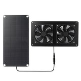 10W Dual-Fan or 5W Single-Fan Solar Ventilation Kit — 10W kit assembled