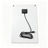 11W 12V Solar Panel with 1m USB-C Cable and Carabiners — white panel rear and junction