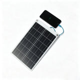 11W 5V Solar Charger Panel with USB-A and USB-C Outputs — front panel charging device