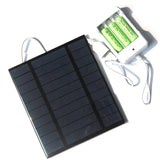 2.5W 5V Solar AA/AAA Rechargeable Battery Charger Kit — solar panel and AA AAA charger