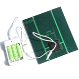 2.5W 5V Solar AA/AAA Rechargeable Battery Charger Kit — three-cell charger setup
