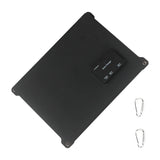 21W ETFE Three-Fold Solar Charger with USB-C, USB-A and DC — folded panel and carabiners