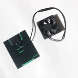 2W 6V Solar Ventilation Fan Kit with DC5521 Cable — green panel rear and fan