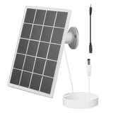 3.3W 5V Camera Solar Panel with Seven Connector Options — white panel with DC connector
